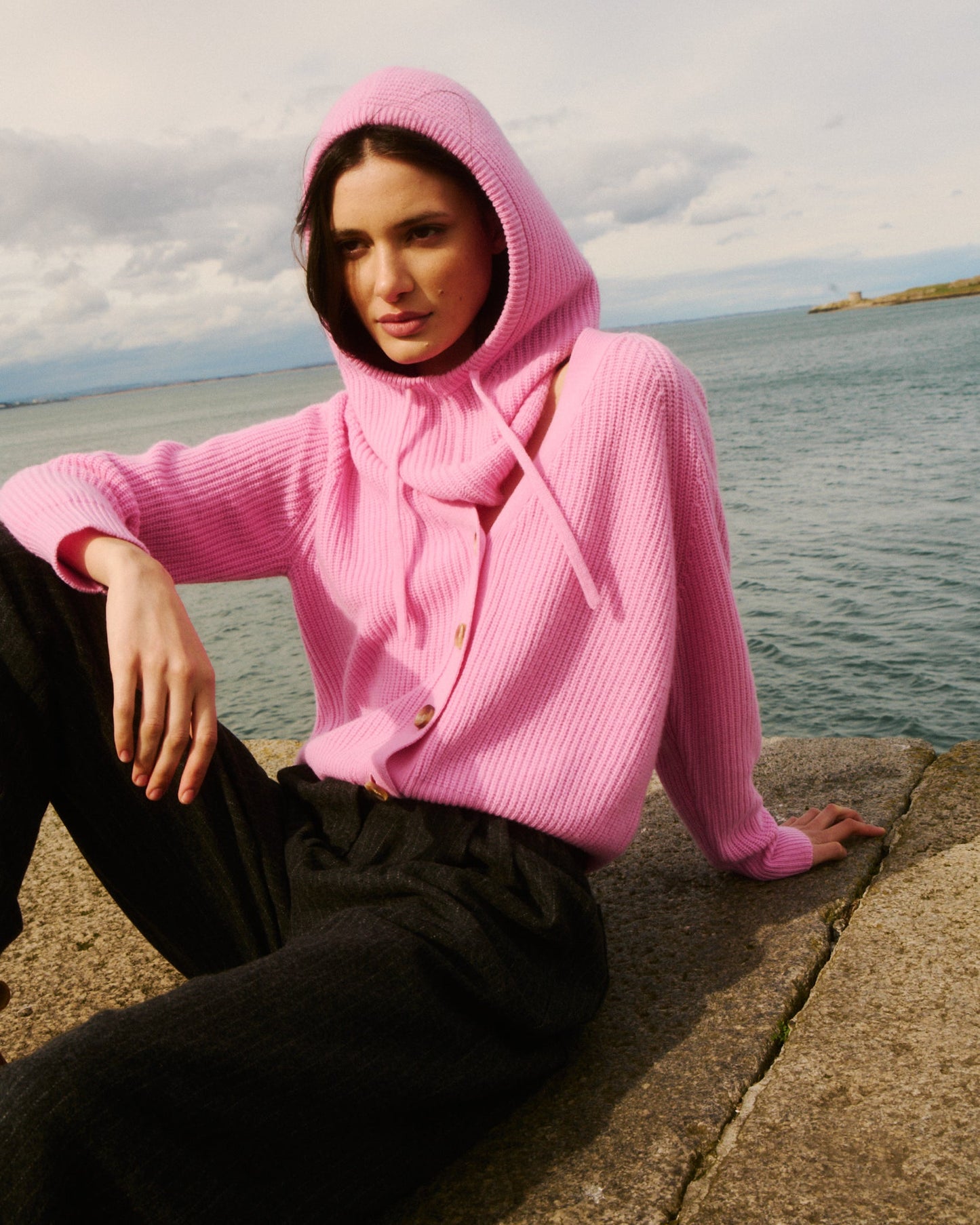 Moena Women's Pink Wool & Cashmere Sweat