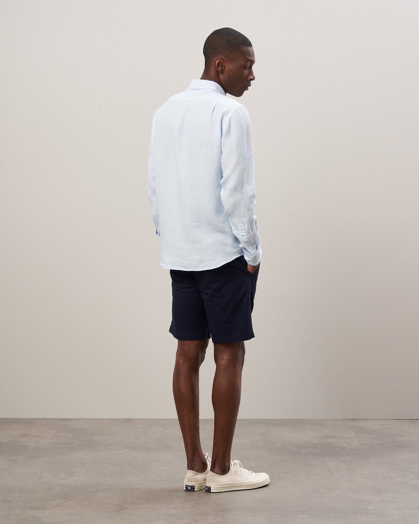 Chemise Homme en lin Bleu ciel Paul BB01001-65