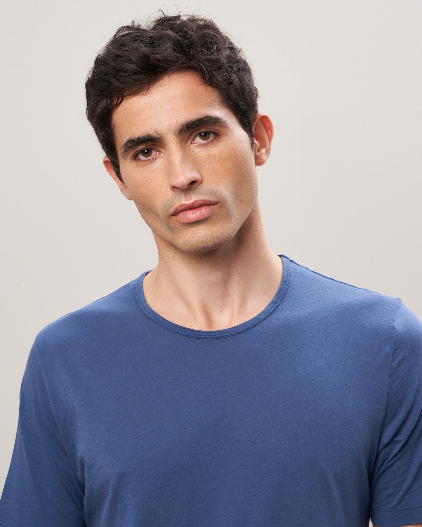 Tee Shirt Homme en jersey de coton Bleu cobalt BB64301-05