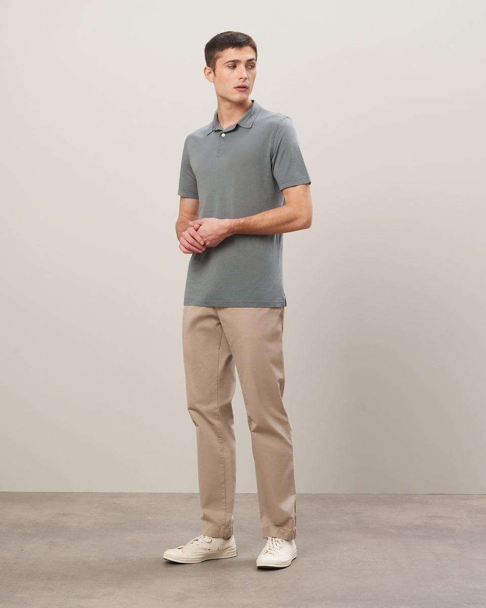 Men's Olive Green Light Jersey Polo - Image alternative