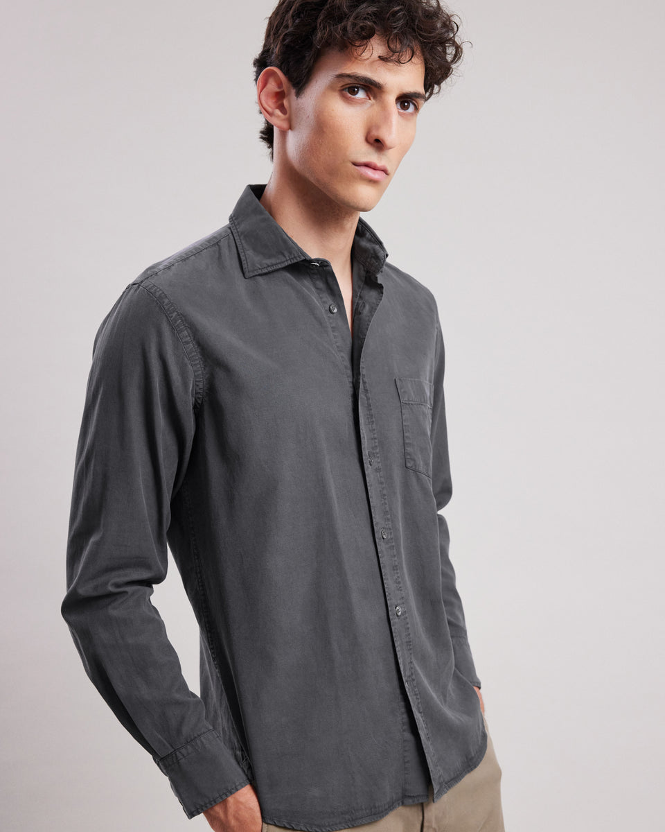 Chemise Homme en tencel & coton Carbone Paul - Image alternative