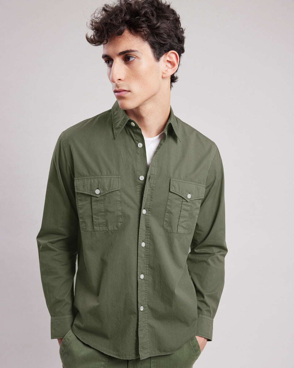 Chemise Homme en gabardine de coton Vert Militaire Patrol - Image principale