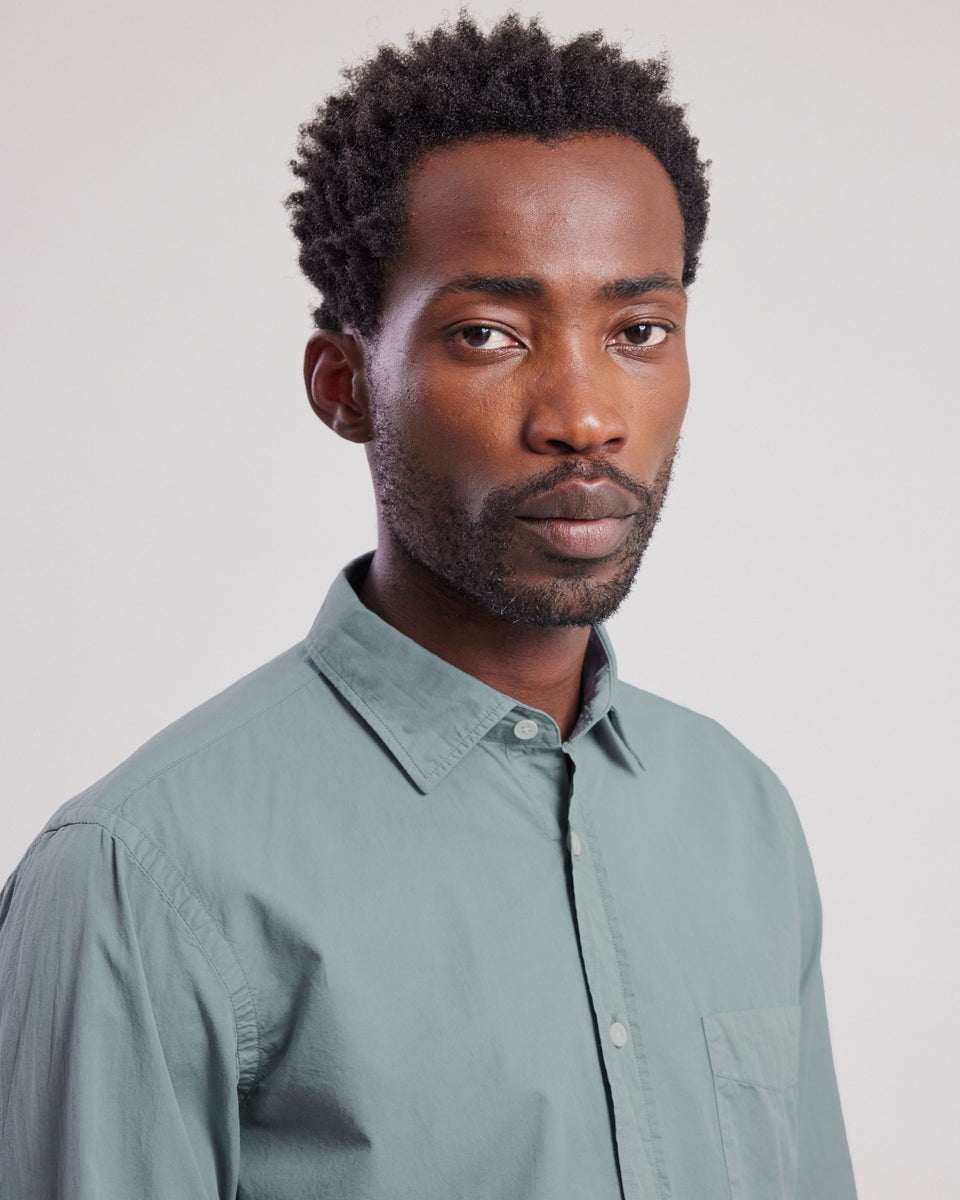 Chemise Homme en gabardine de coton Vert Olive Storm - Image alternative