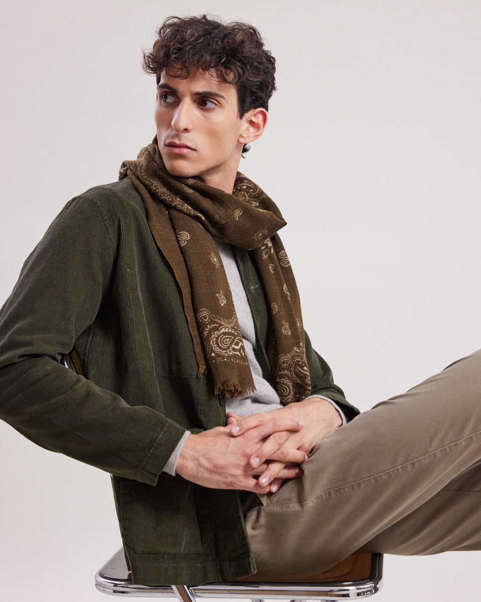 Veste Homme en velours côtelé Vert Olive Perry - Image alternative