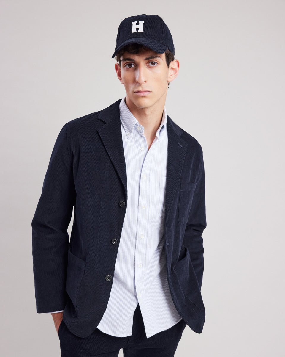 Veste Homme en velours côtelé Bleu Nuit Jonny - Image principale