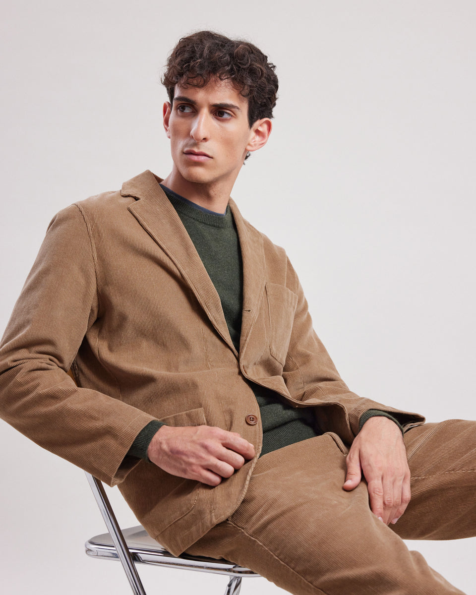 Veste Homme en velours côtelé Beige Jonny - Image principale