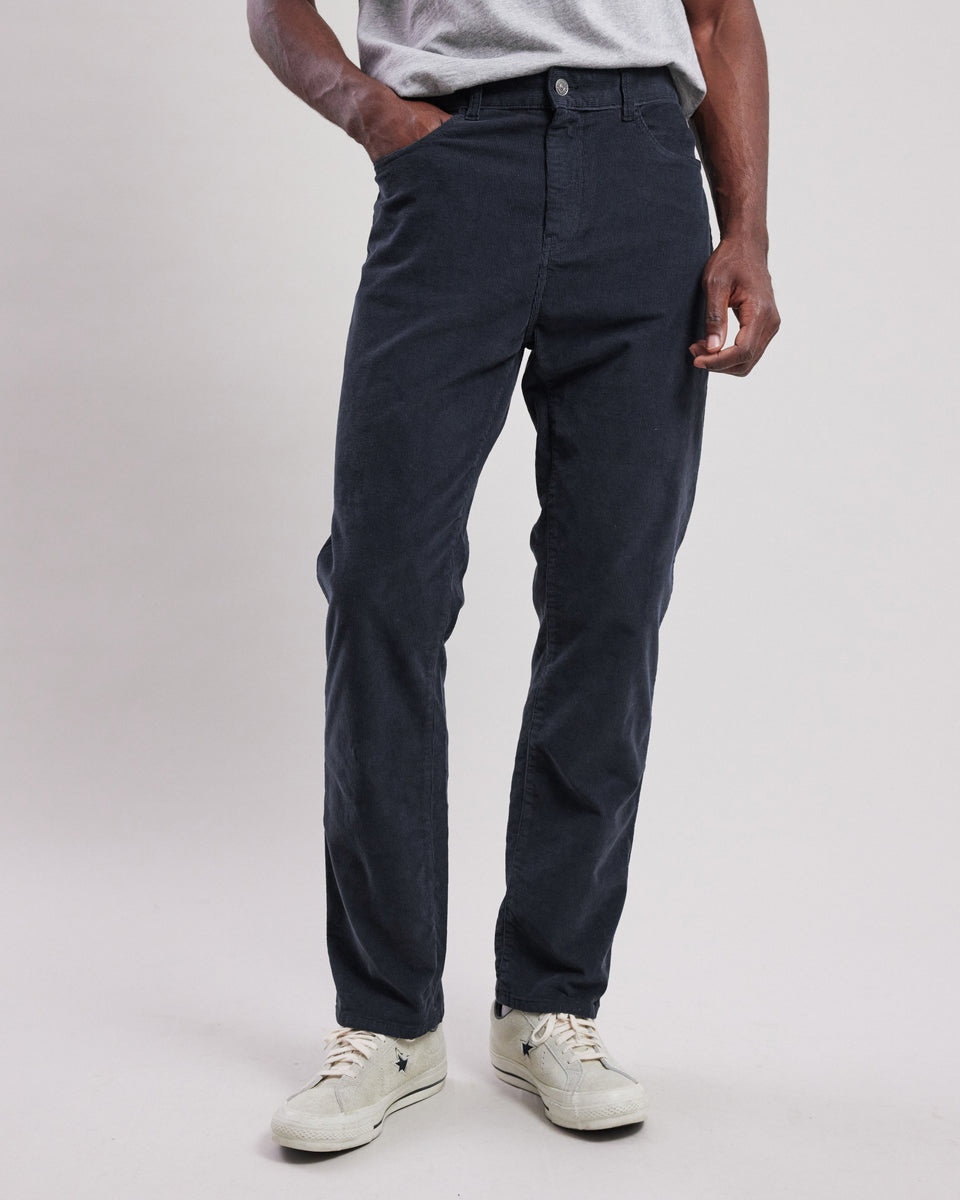Pantalon Homme en velours côtelé Bleu Marine Tim - Image alternative