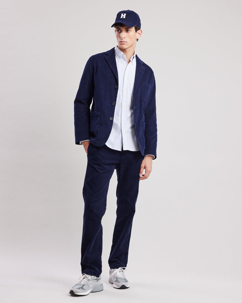 Pantalon Homme en velours côtelé Bleu Nuit Tanker - Image principale