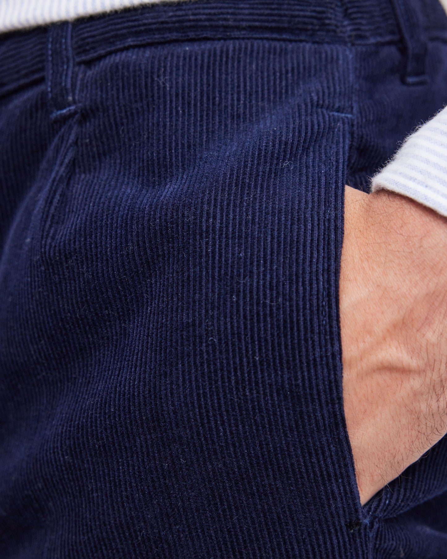 Pantalon Homme en velours côtelé Bleu Nuit Tanker