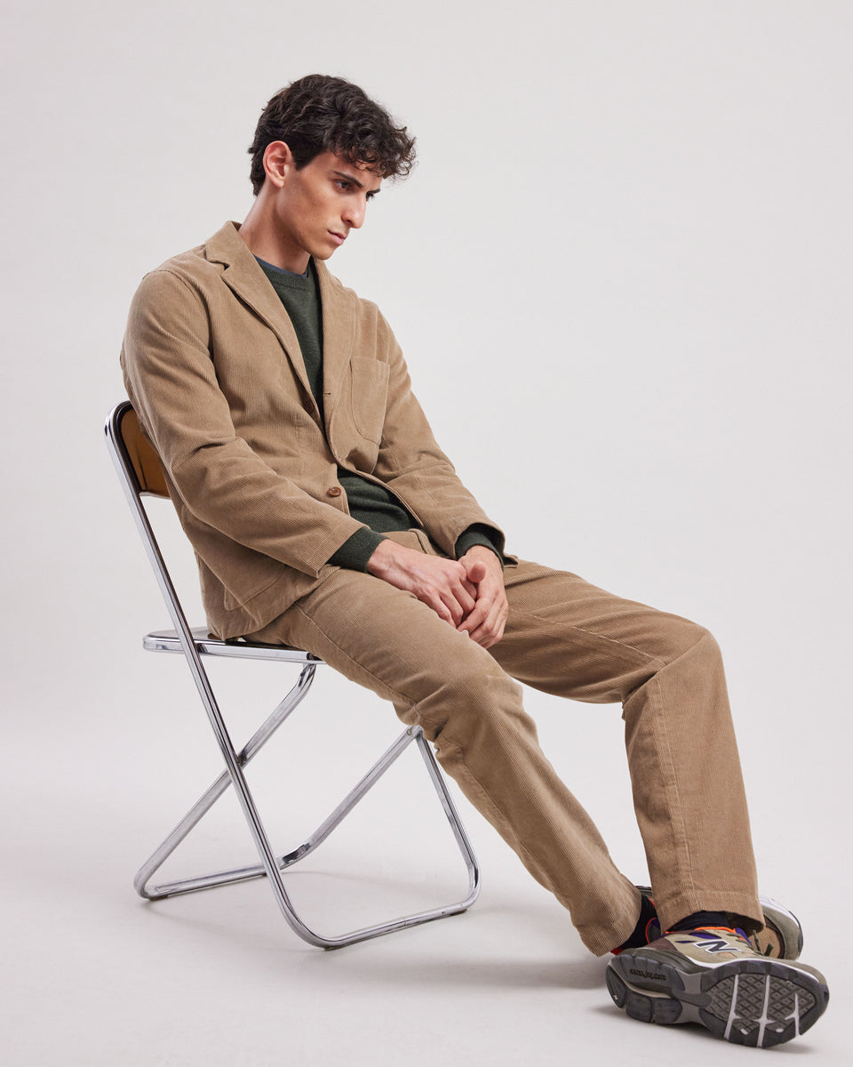 Pantalon Homme en velours côtelé Beige Tanker - Image alternative