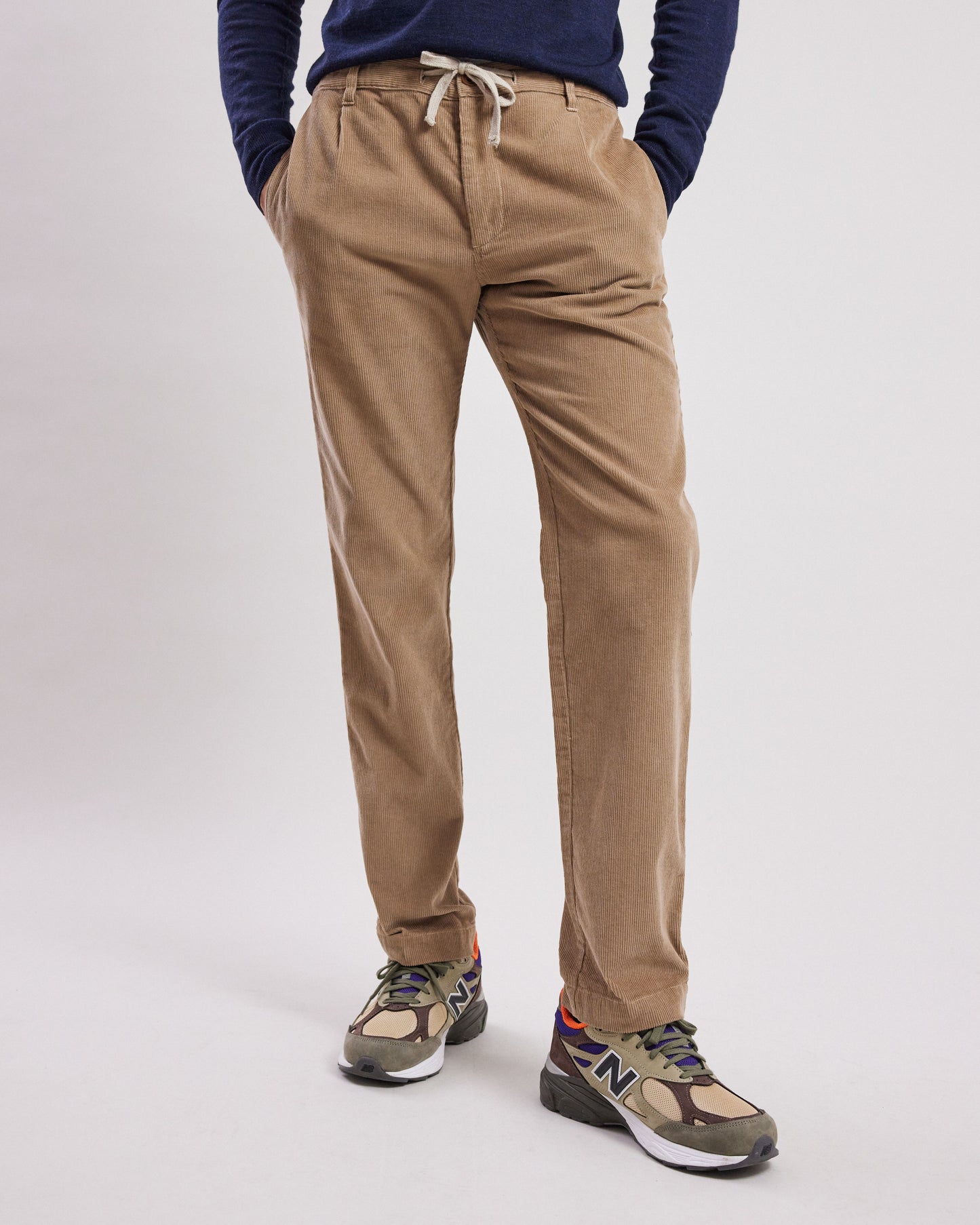 Pantalon Homme en velours côtelé Beige Tanker