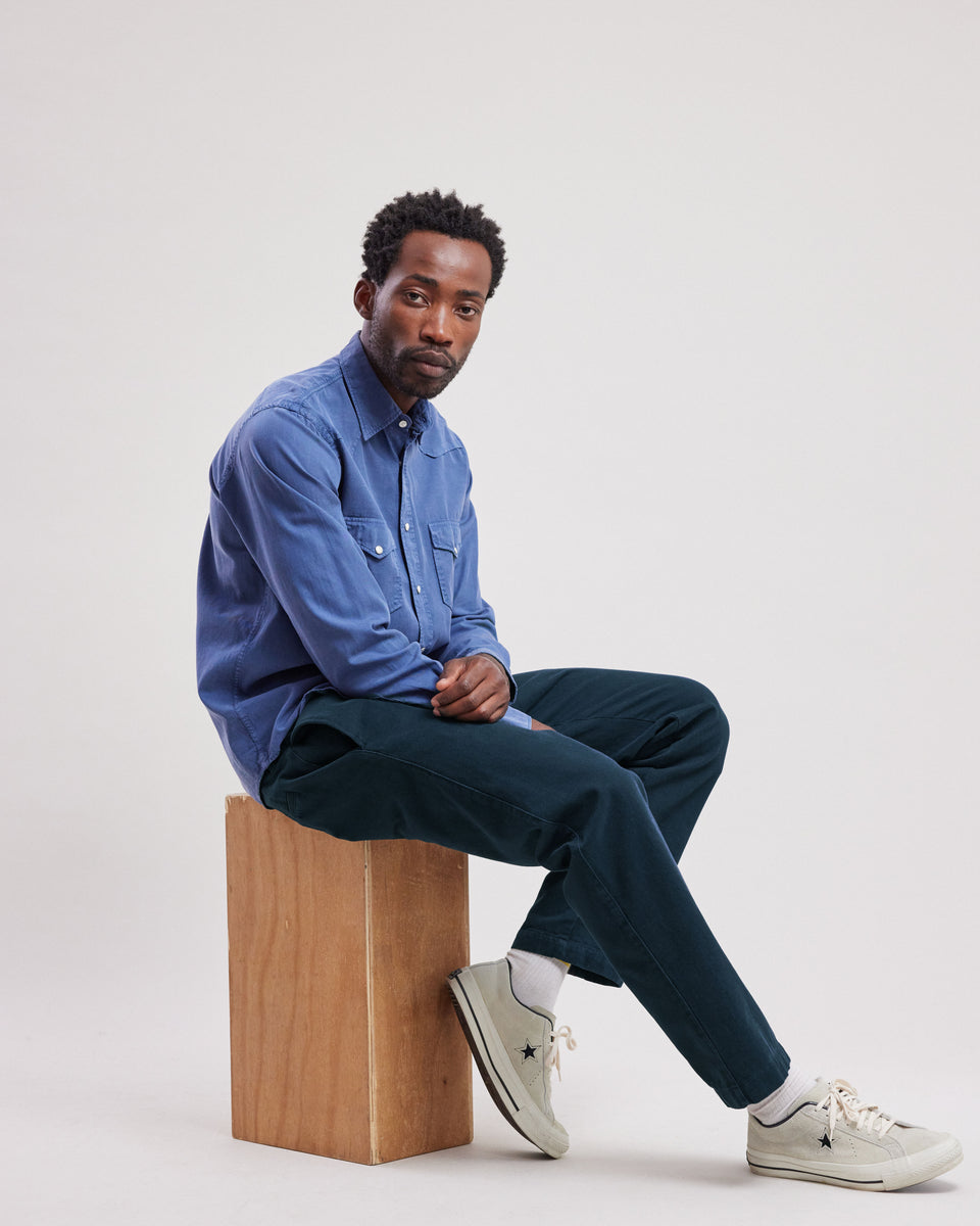 Pantalon Homme en coton Bleu Marine Tanker - Image principale