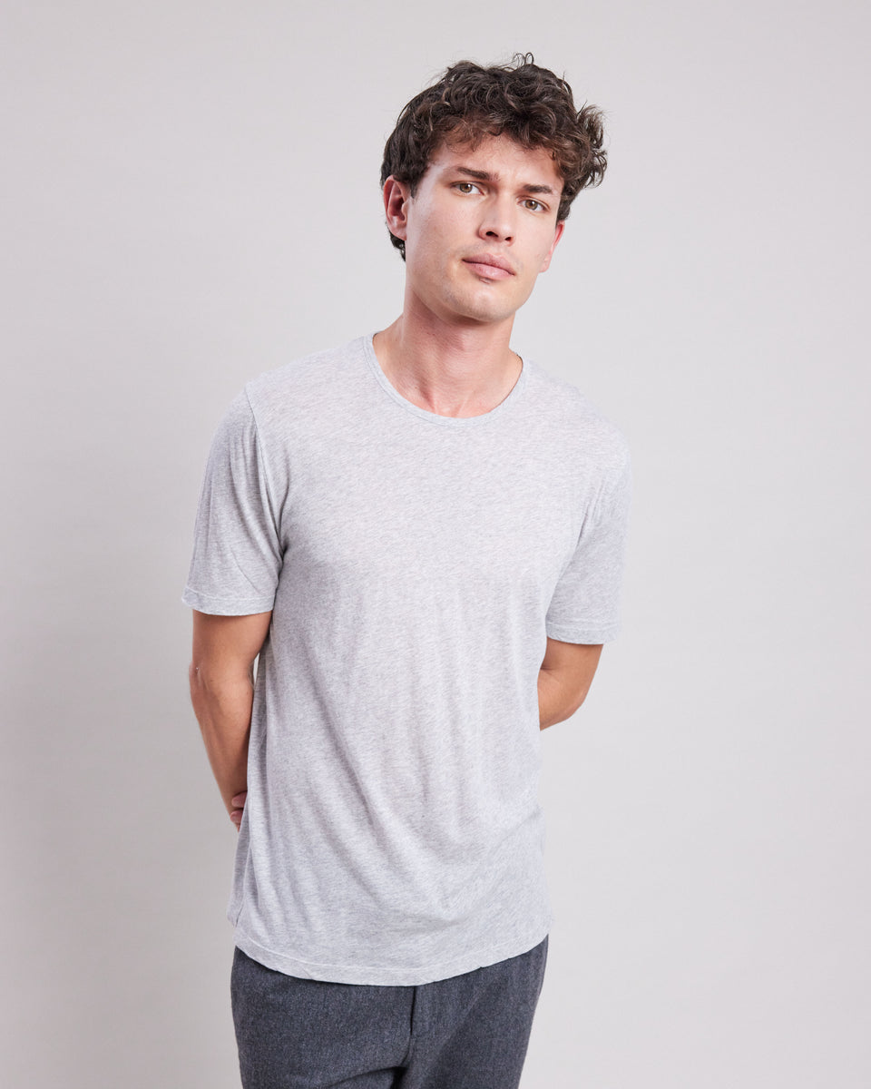 Light Crew Men's Heather Gray light jersey T-shirt - Image principale