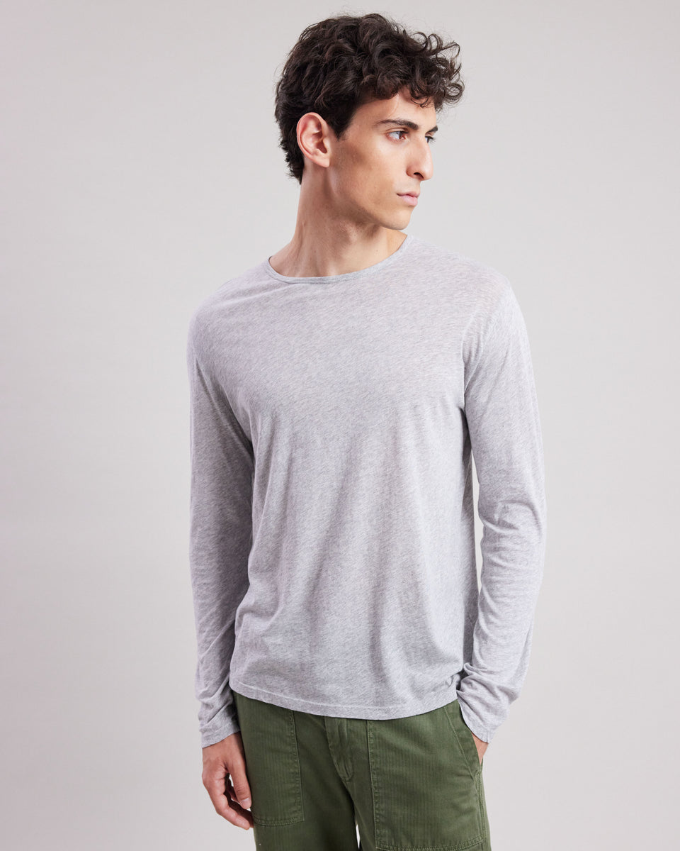 Light Crew Men's Heather Gray light jersey T-shirt - Image principale