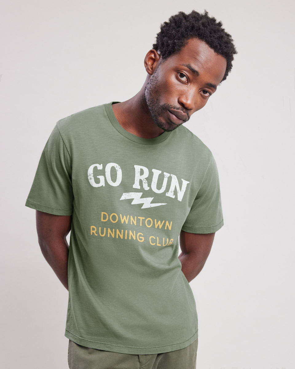 Tee shirt Homme en coton slub imprimé