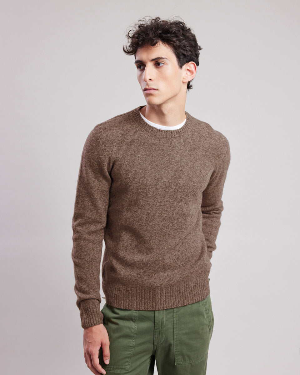 Pull Homme en lambswool Brun - Image principale