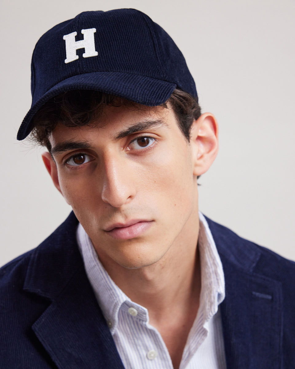 Casquette Homme en velours côtelé Bleu Nuit Cap H - Image alternative