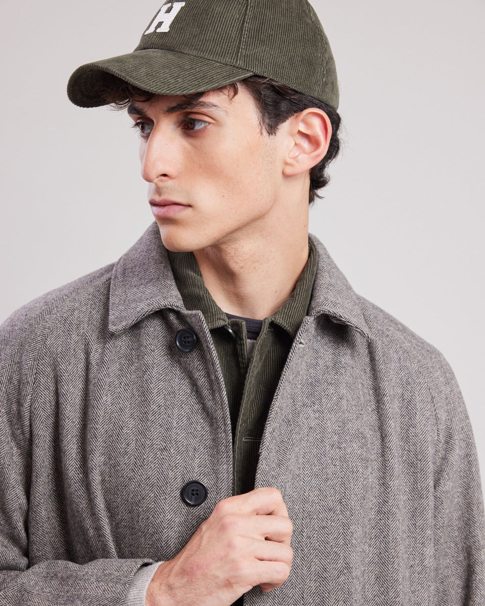 Casquette Homme en velours côtelé Vert Olive Cap H - Image alternative