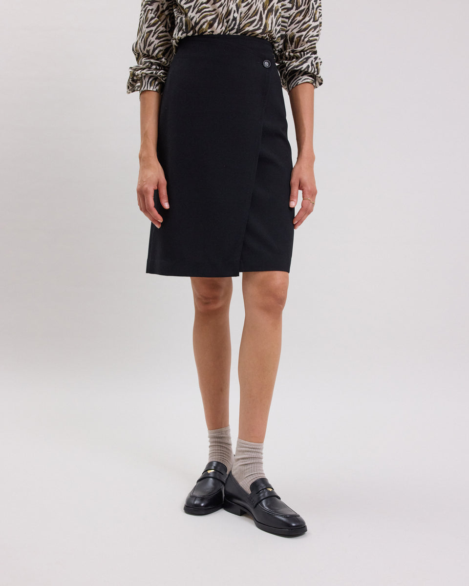 Jonka Women's black crepe Skirt - Image alternative