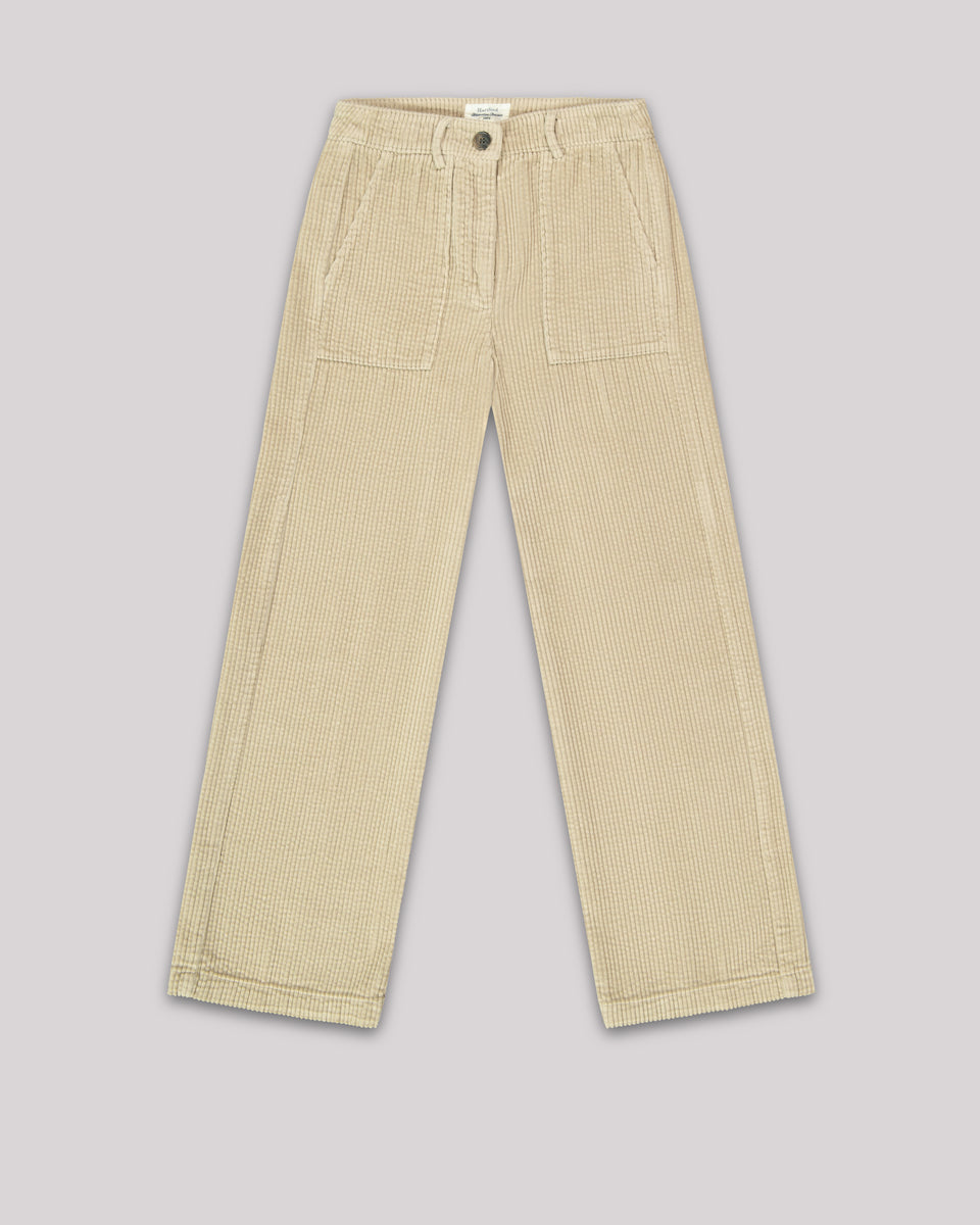 Pantalon Fille en velours côtelé Beige Patel - Image principale