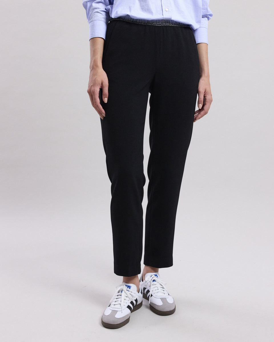 Pantalon Femme en crêpe Noir Pirouette - Image alternative