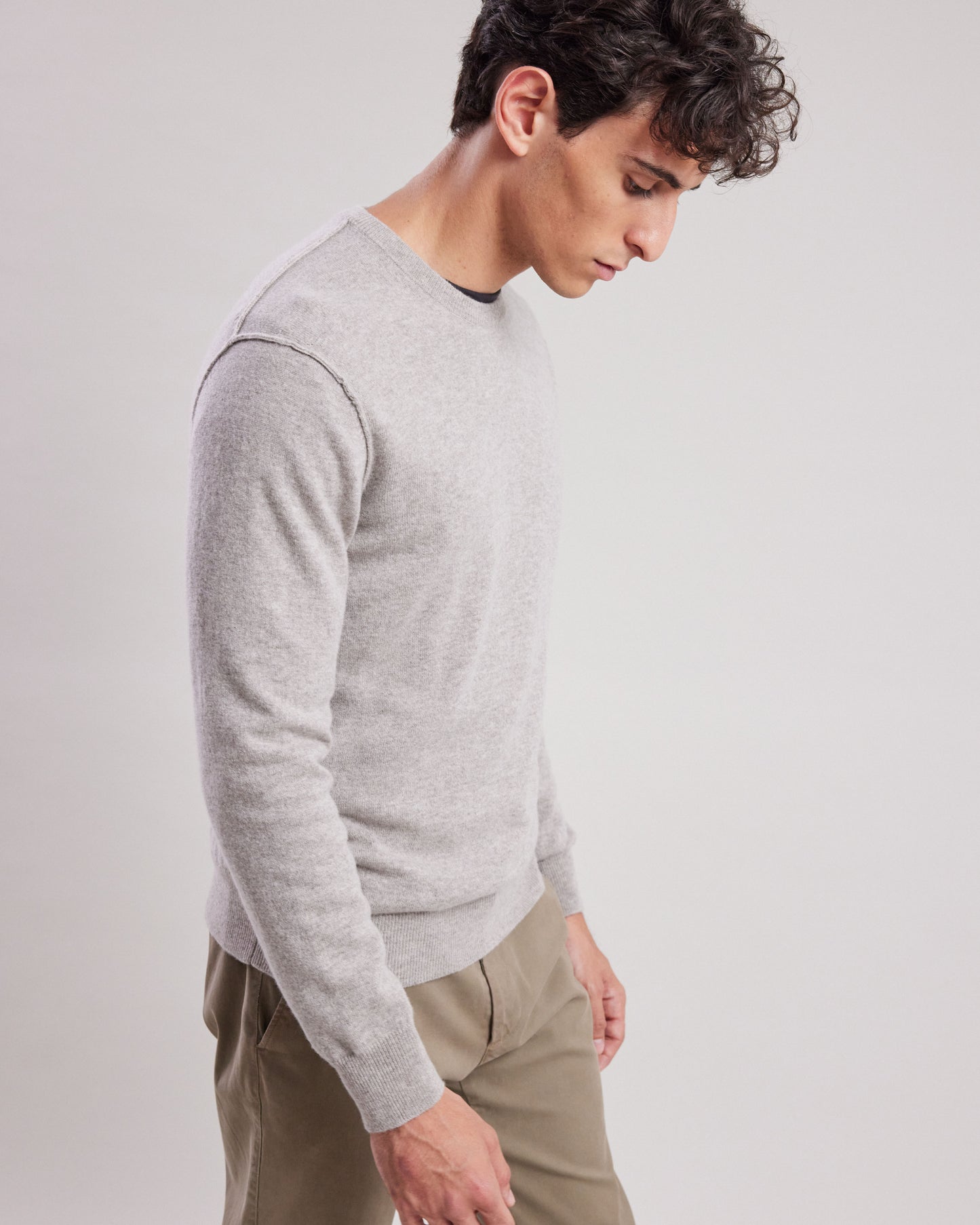 Pull Homme en laine & cachemire Naturel
