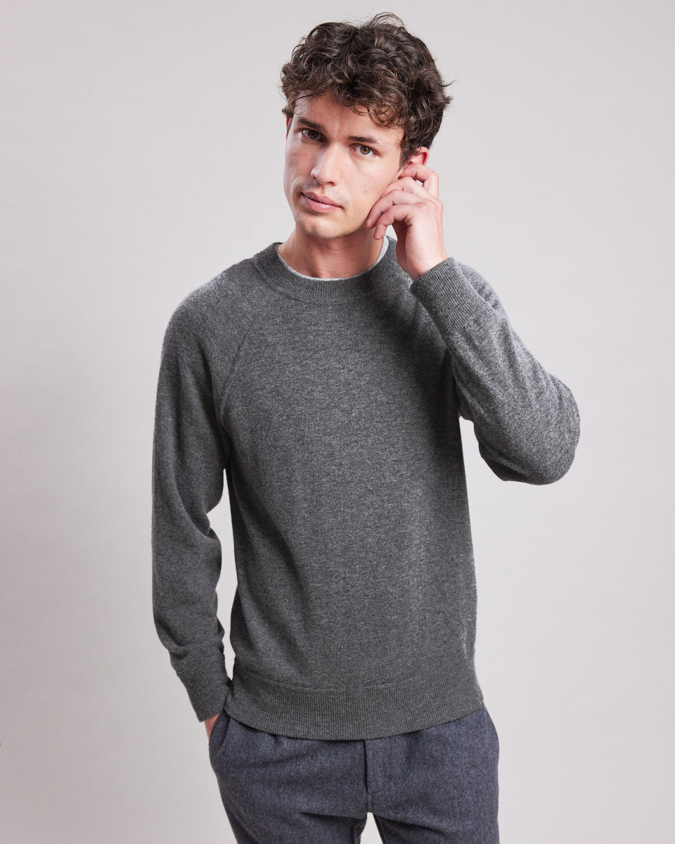 Pull Homme en laine & cachemire Gris - Image principale