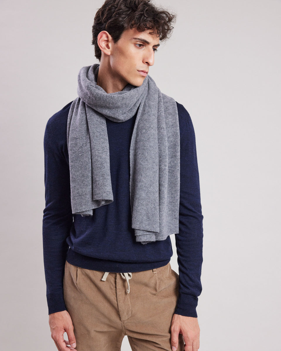 Echarpe Homme en laine & cachemire Gris - Image principale
