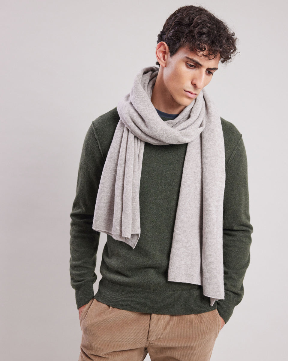 Echarpe Homme en laine & cachemire Naturel - Image principale