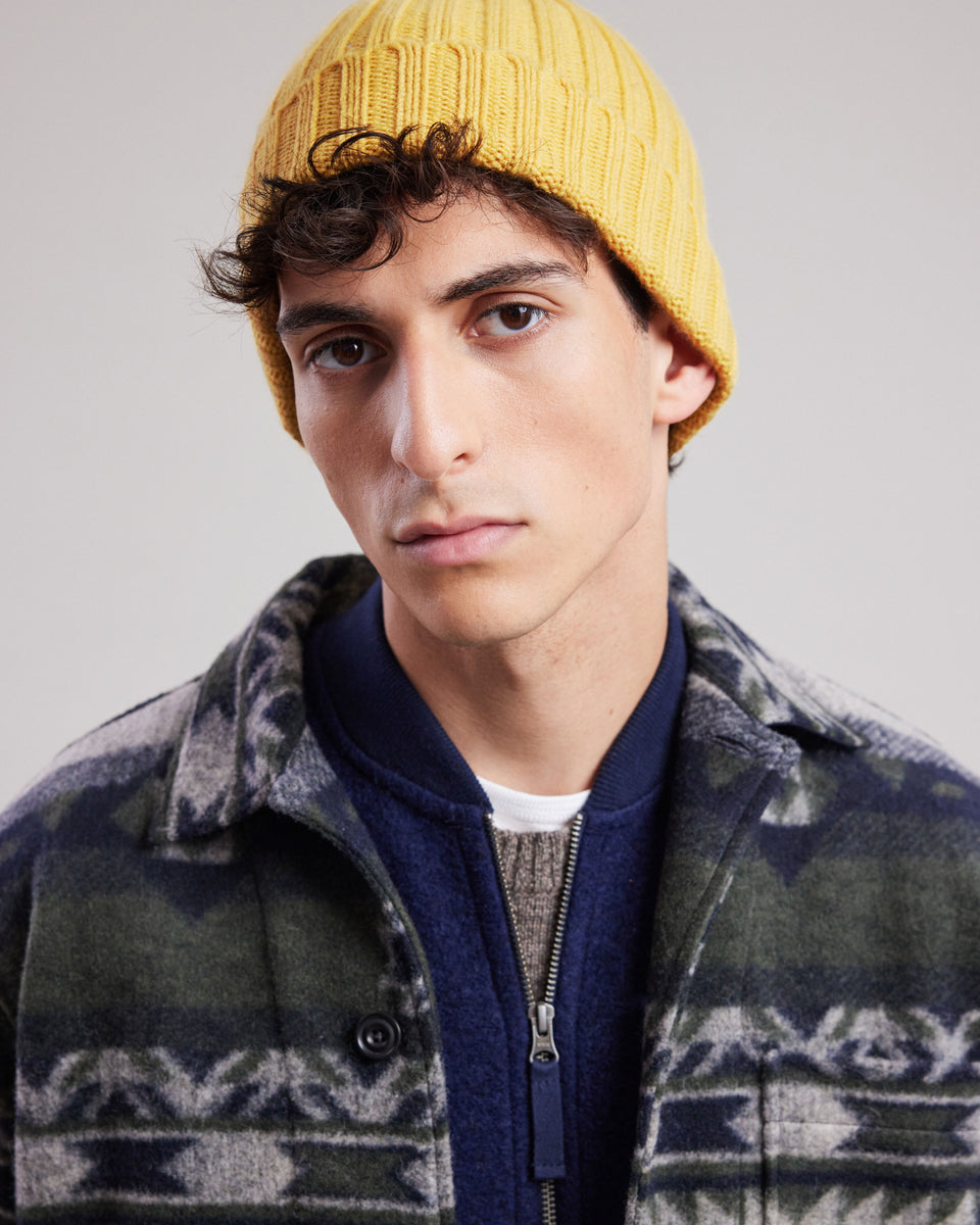 Bonnet Homme en laine & cachemire Jaune - Image principale