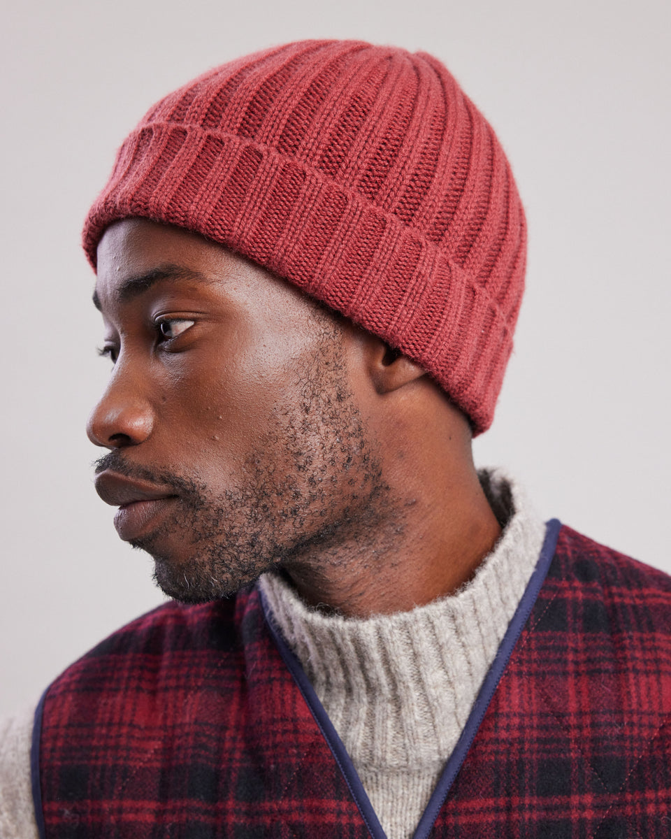 Bonnet Homme en laine & cachemire Cuivre - Image alternative