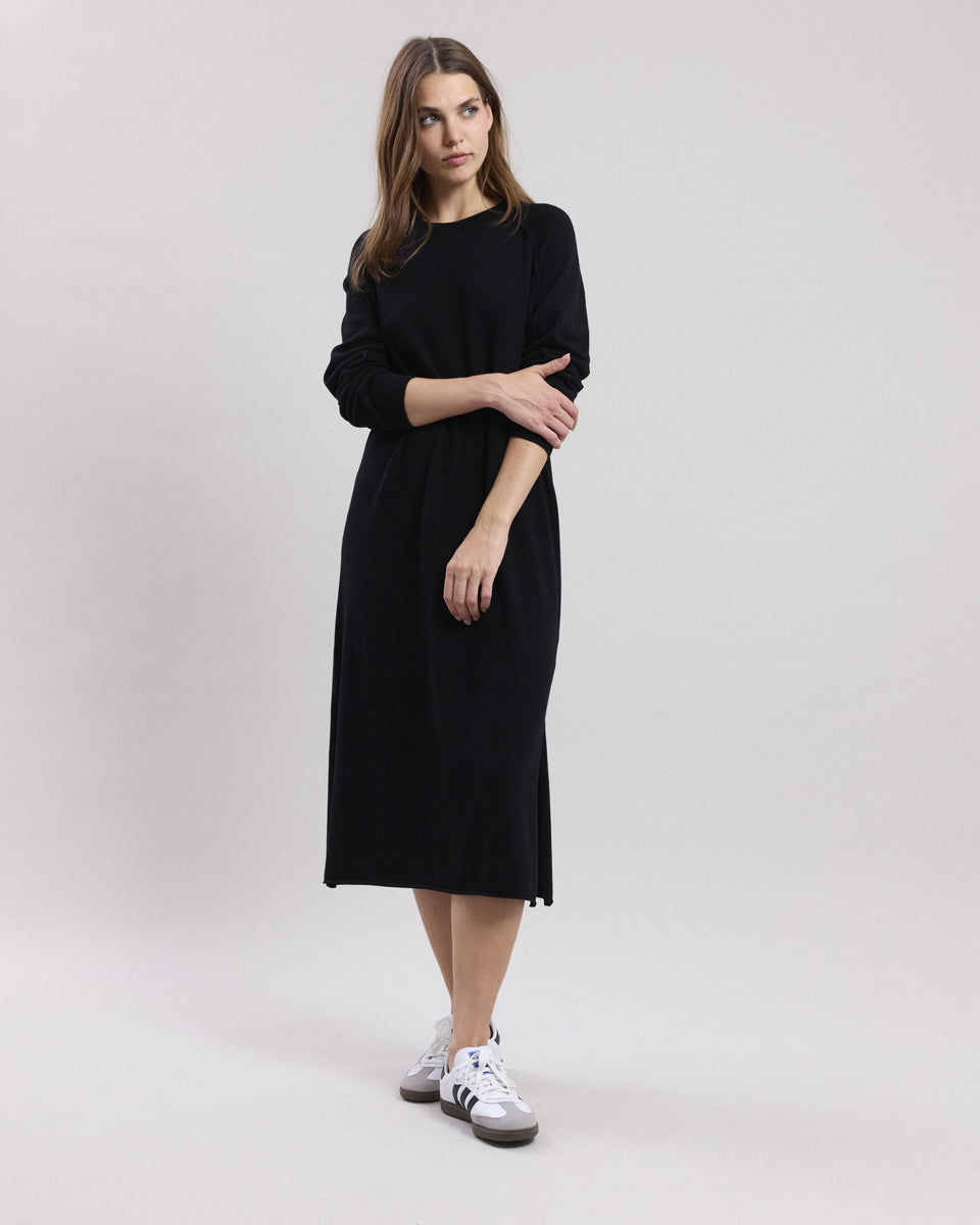 Robe Femme en laine mérinos & cachemire Noir Maag - Image principale