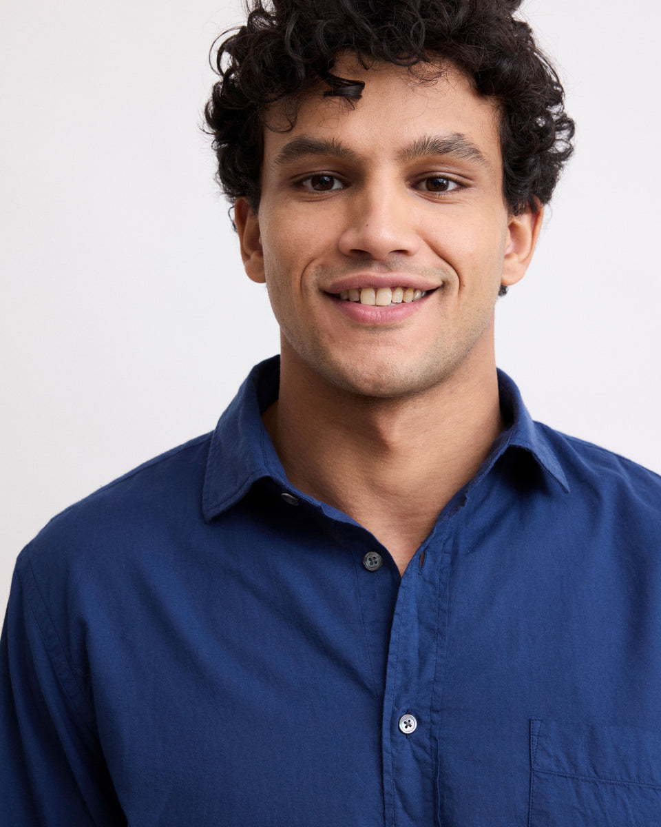 Camisa Paul de Voile de algodón azul marino para hombre - Image alternative