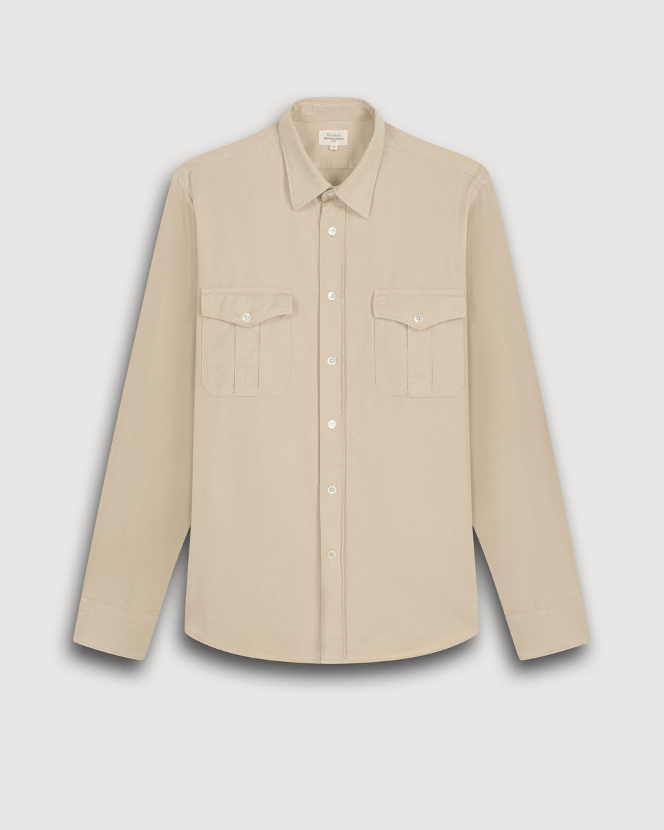 Chemise Homme en Tencel & Coton Beige Patrol - Image 3