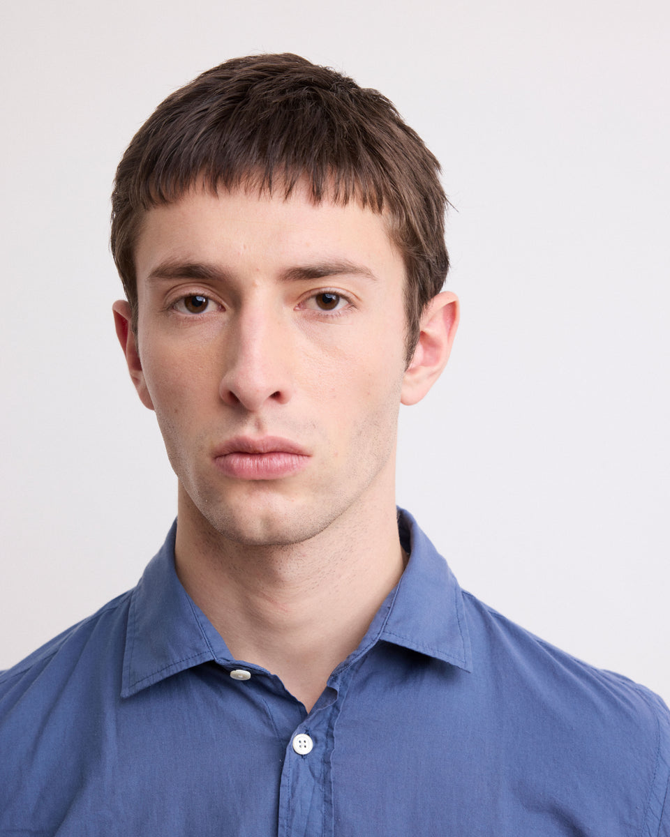 Camisa Storm de Voile de algodón azul cobalto para hombre - Image alternative