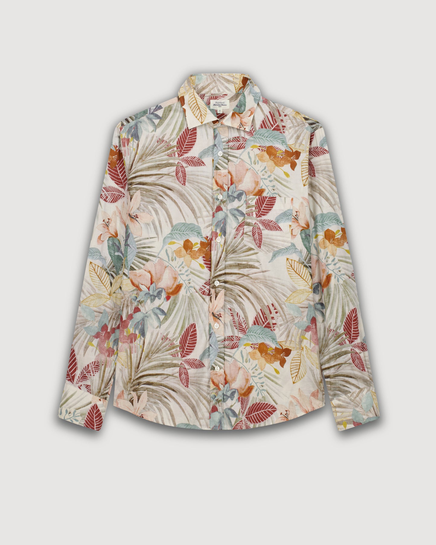 Chemise Homme en Coton Imprimé "Tropical" Paul