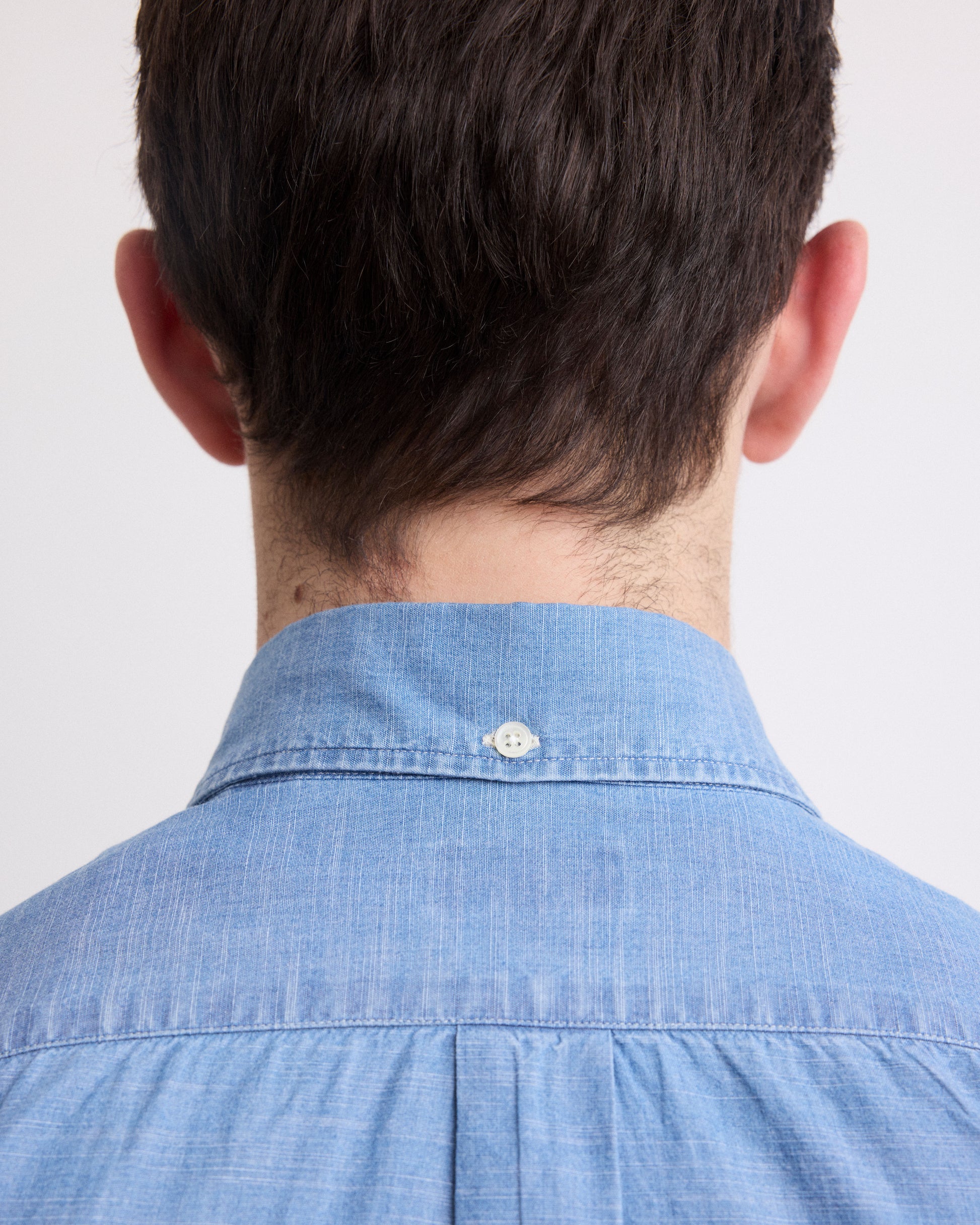 Chemise Homme en Chambray léger Bleu Indigo Pitt