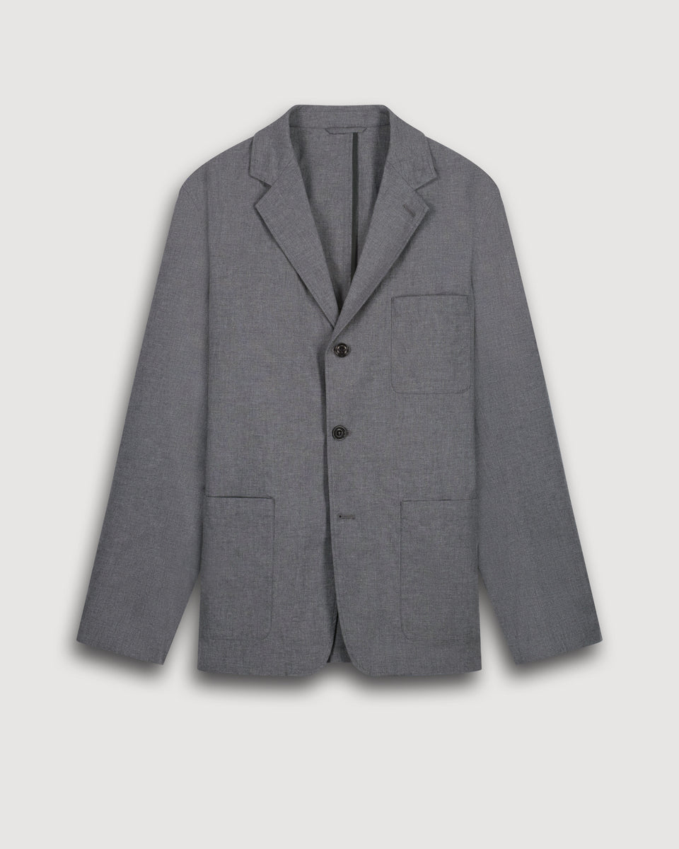 Chaqueta de algodón para hombre Fresco Gris Heather Jonny - Image 3