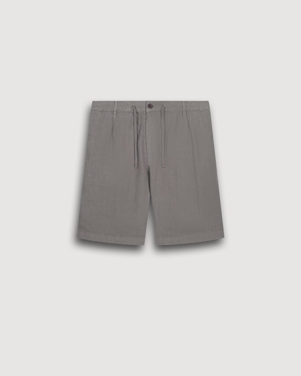 Short Lino Hombre Camiseta Verde Militar - Image 3