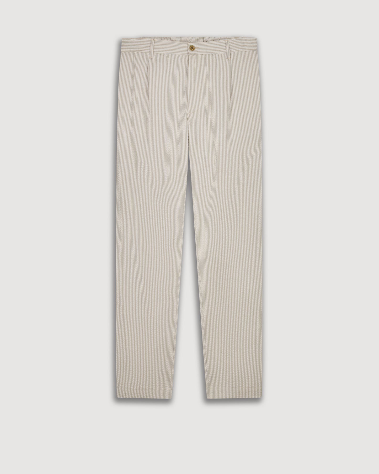 Pantalones Seersucker Beige Hombre