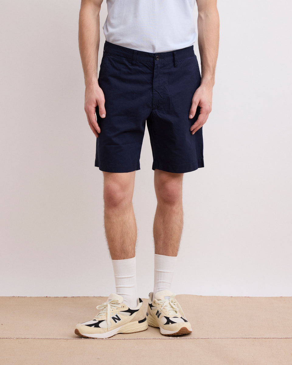 Byron Men's Navy Blue Light Chino Shorts - Image alternative