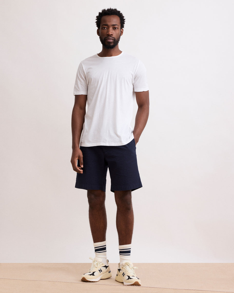 T-Shirt Homme en Jersey De Coton Léger Blanc Light Crew - Image 3