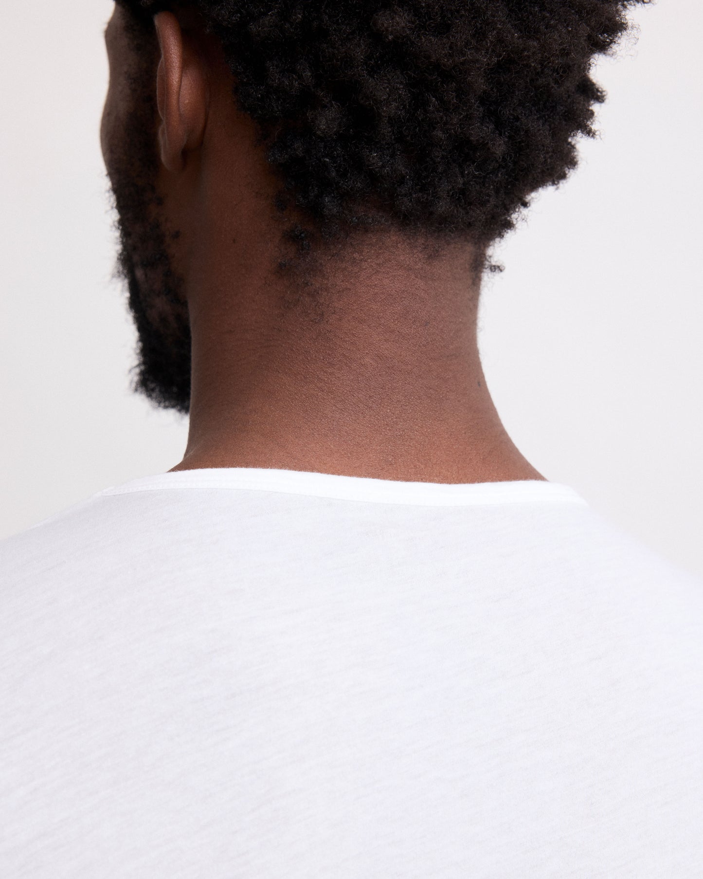 T-Shirt Homme en Jersey De Coton Léger Blanc Light Crew