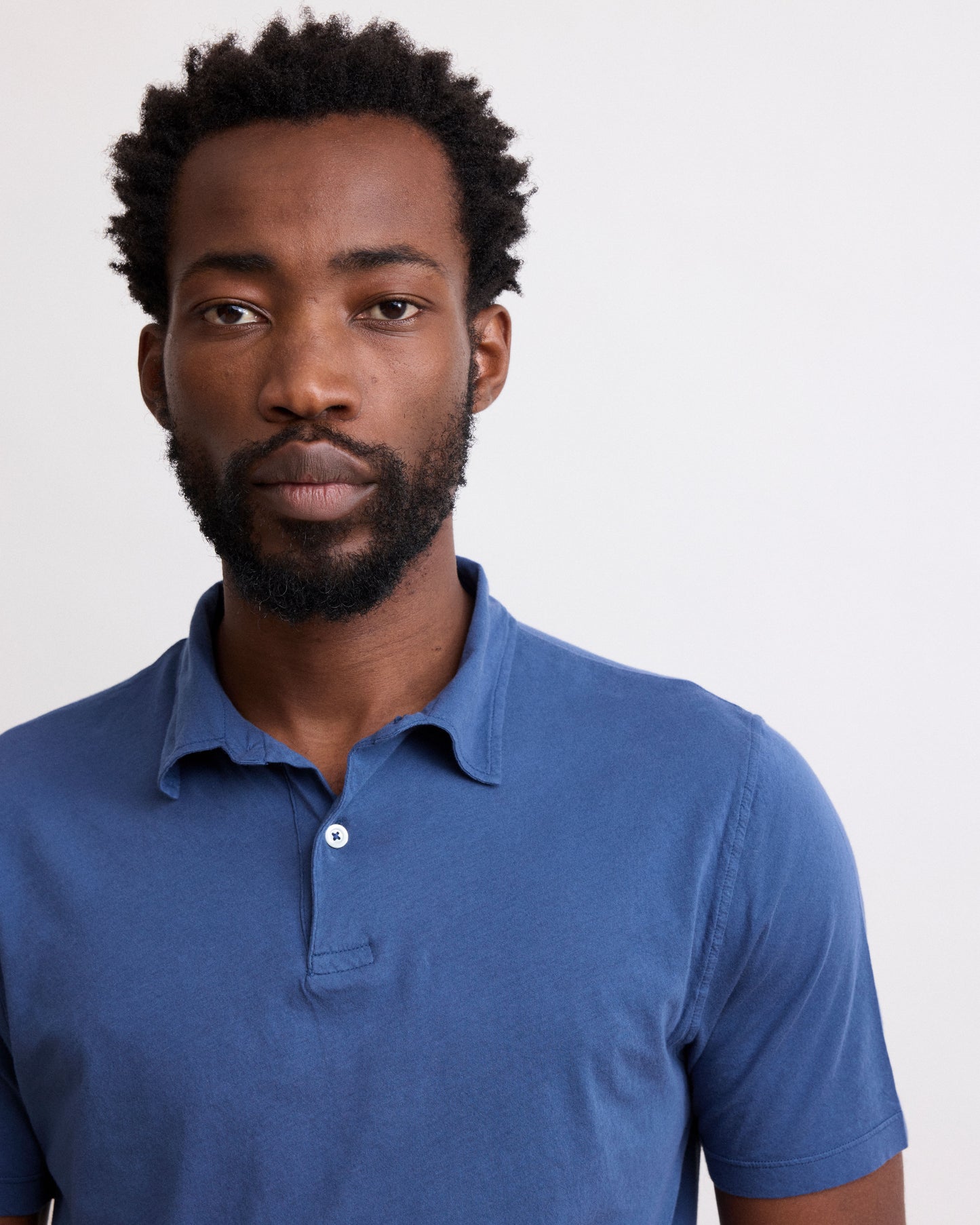 Polo Homme en Jersey De Coton Léger Bleu Cobalt Light Polo