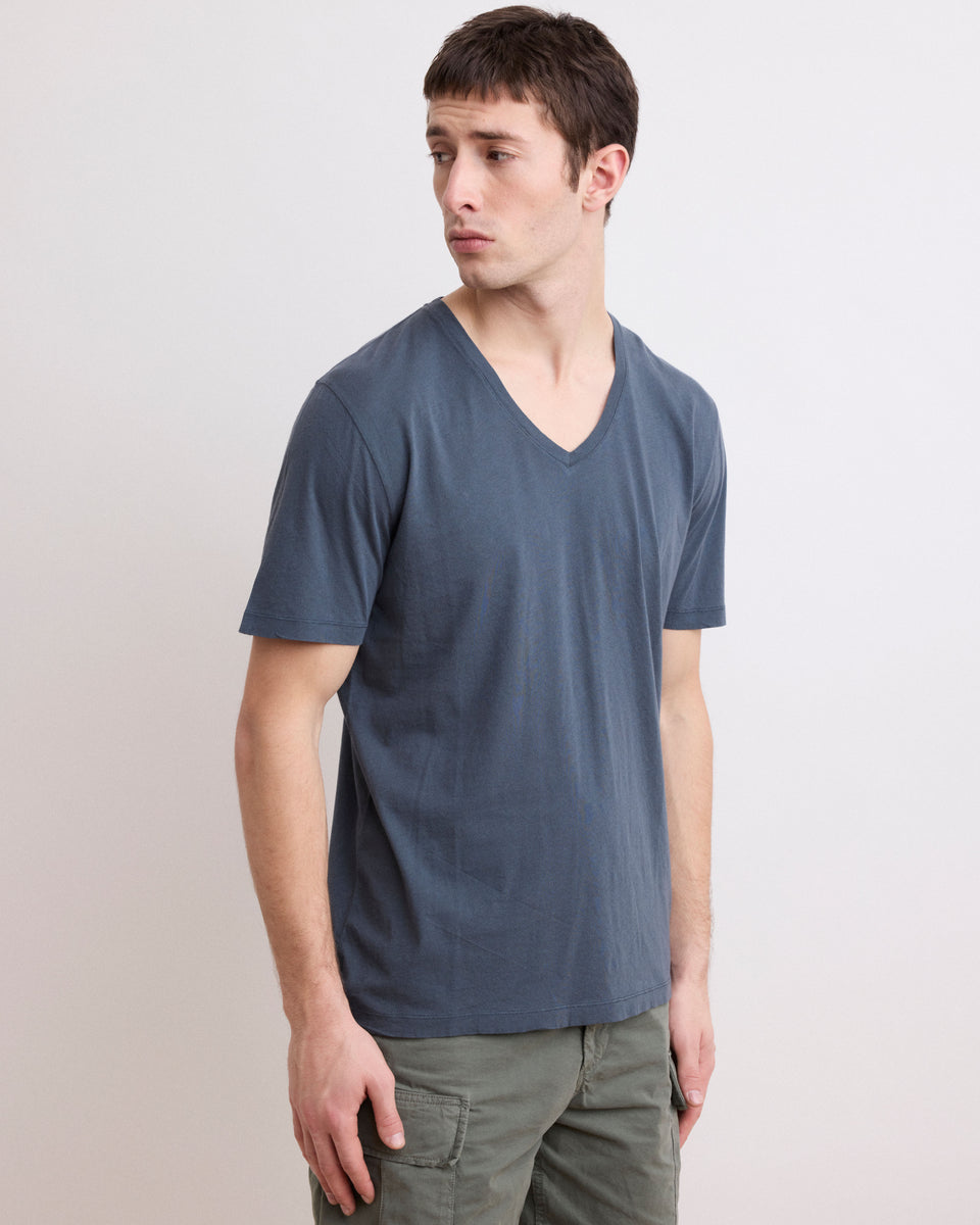 Light Vee Men's Carbon Light Cotton Jersey T-shirt - Image principale