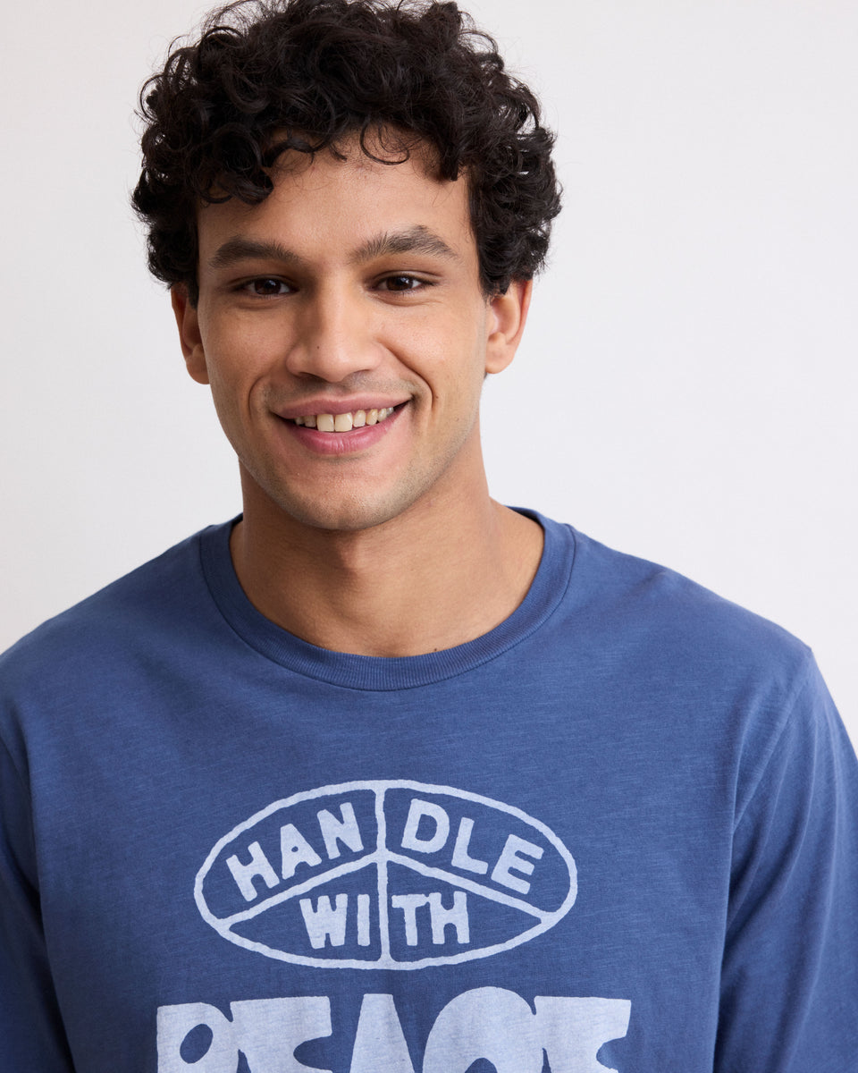 Men's Cobalt Blue Printed