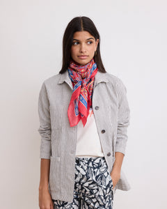 Bandana Femme en soie imprimée "Cachemire" Rouge