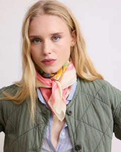 Bandana Femme en Voile de Coton Imprimé "Los Angeles" Pêche Souvenir