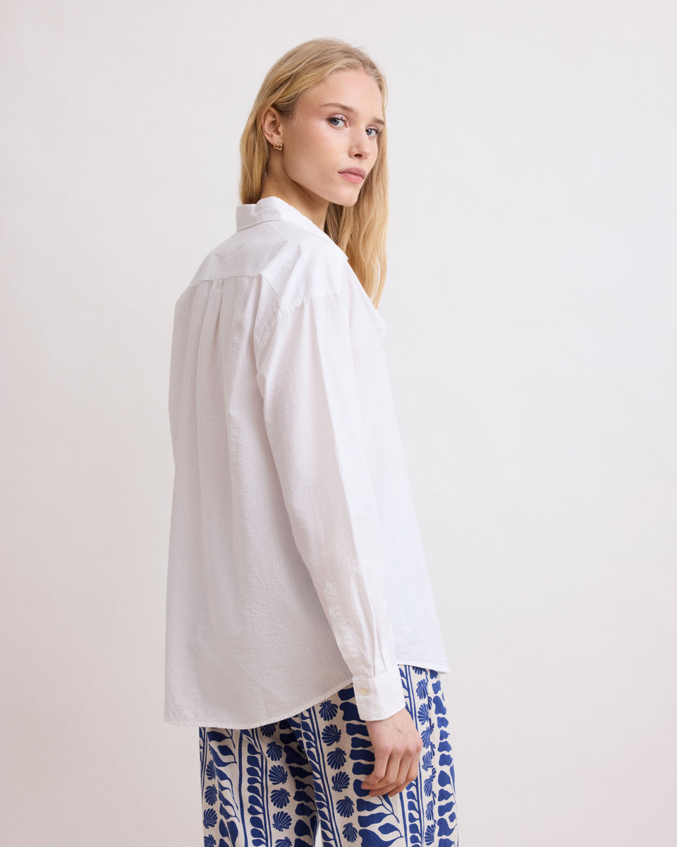 Charlot Women's White Seersucker Shirt - Image 3