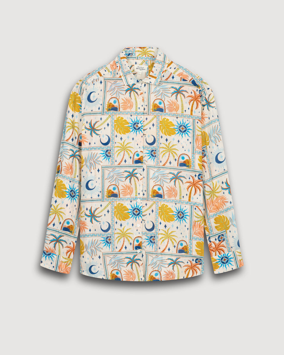 Camisa de mujer Astro Charlot Estampada Voile de algodón - Image 3